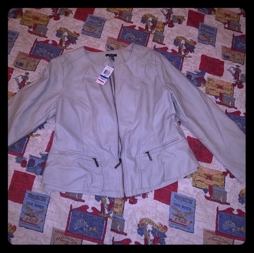 NWT Alfani Jacket Leather SZ XL